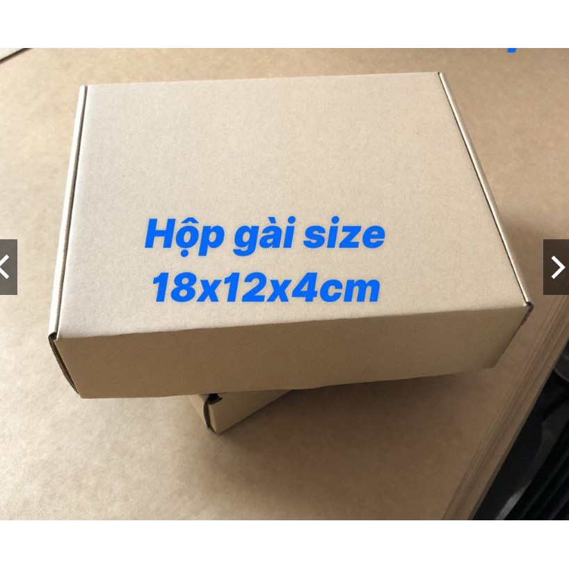 HỘP CARTON NẮP GÀI 18 x 12 x 4cm 50cái