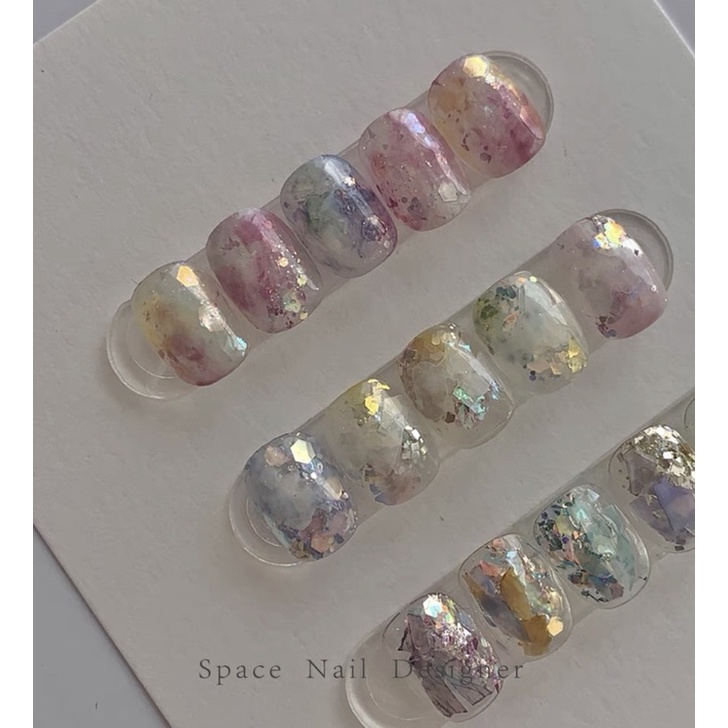 Set nhũ kim tuyến vẫy cá siêu sáng trang trí móng đắp ẩn gel phong cách Hàn Nhật