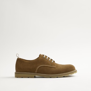 Zara- giày nam mới da bò lộn thật màu nâu 12505720102