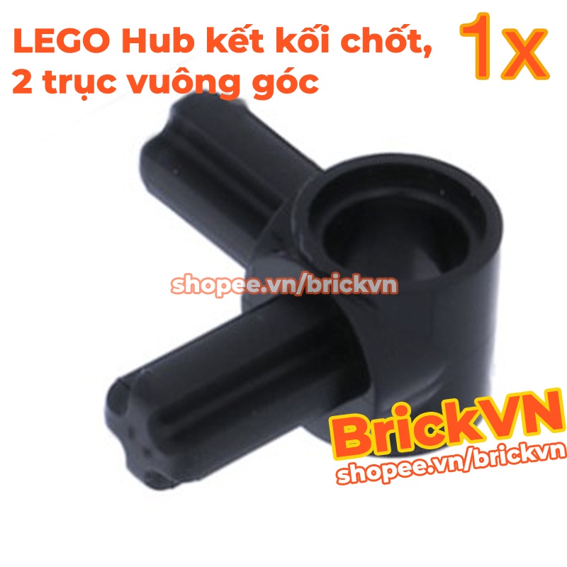 LEGO Technic Trục 2 Nhánh / Hub Kết Nối Chốt và 2 Trục Vuông Góc Màu Đen ID 6099801 10197