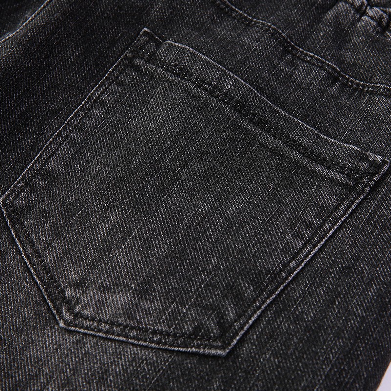 Q1036 - ENDA KISUHI Quần Jeans Lưng Thun Wash Chữ