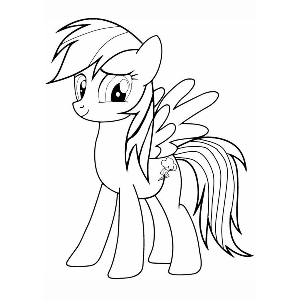 Line art Tranh tô màu Anime khổ A4 - Cho những bạn yêu thích phim MY LITTLE PONY