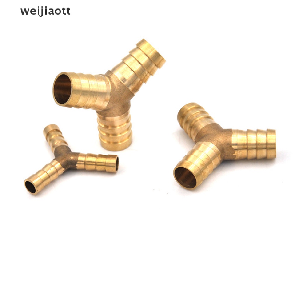 weijiaott Brass Barbed &quot;Y&quot; Splitter Joiner Connector Pipe Fitting Air Fuel Hose WT