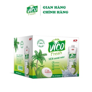 Nước dừa acp vico fresh hương vị xiêm - thùng 12 hộp