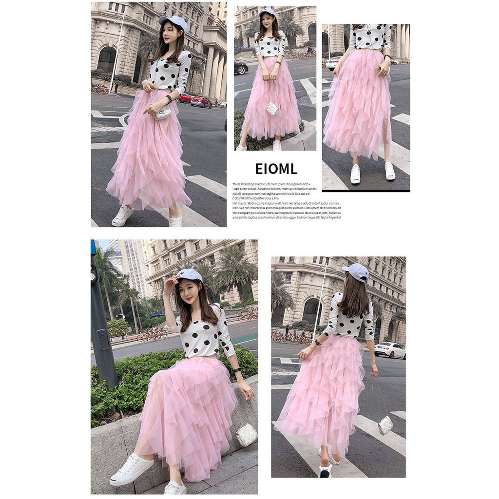 Chân Váy Midi Xếp Tầng Thời Trang Xinh Xắn Kiểu Hàn Quốc Cho Nữ | BigBuy360 - bigbuy360.vn