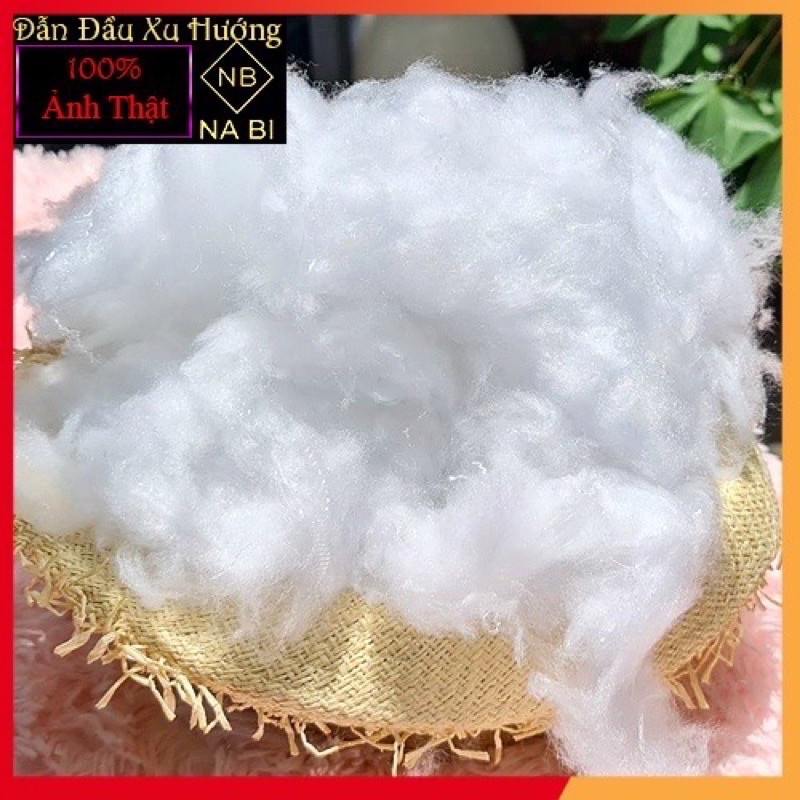 Bông gòn cao cấp 100gr 500gr bông gòn lông vũ nhân tạo siêu mềm mịn chuyên dùng làm gối cho khách sạn resort chuẩn 5 sao