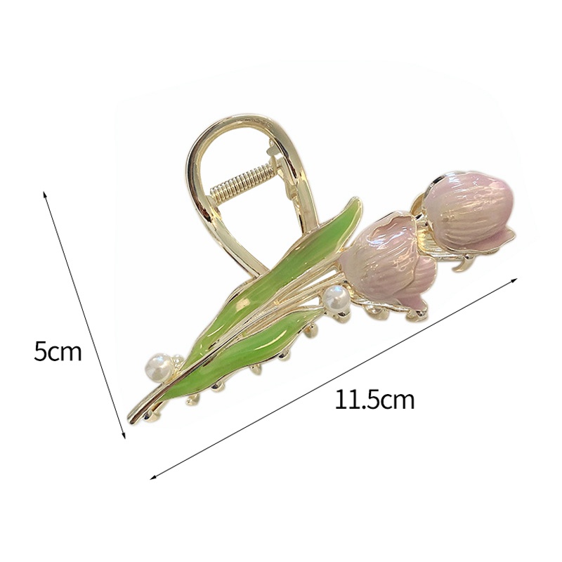 Kẹp Tóc Hình Hoa Tulip / Cá Mập Đơn Giản Thời Trang Dễ Phối Đồ