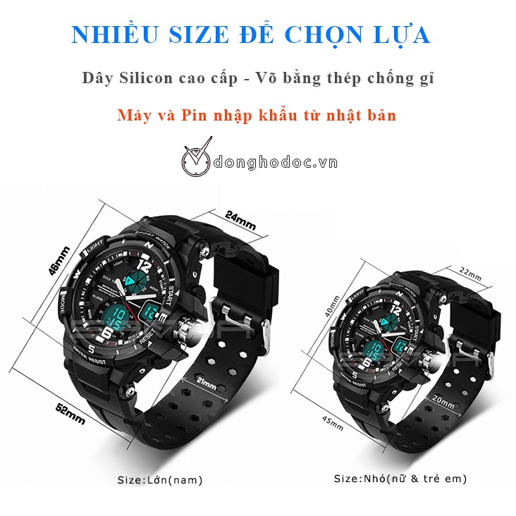 Đồng hồ thể thao nam SANDA JAPAN 789 Chống nước Siêu bền | BigBuy360 - bigbuy360.vn