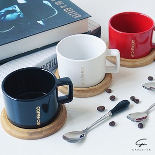 CỐC CAFE ( KÈM THÌA VÀ ĐẾ GỖ )