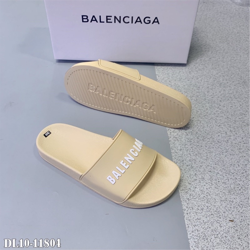 Dép nam Balenciag nam nữ quai ngang Chữ Nổi - dép Balen full box +Bill DL10