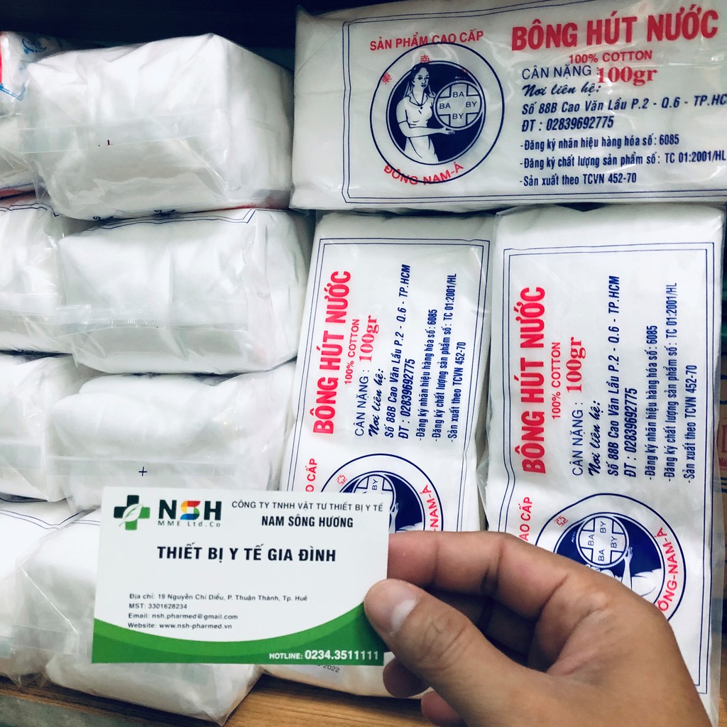 Bông gòn hút nước 100% cotton 100g