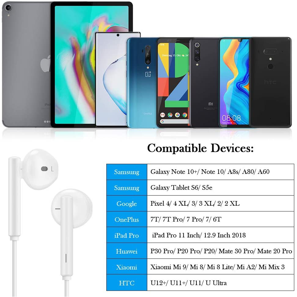 Tai Nghe Nhét Trong Giắc Cắm Type-C Có Micro Cho Samsung Note 10 Plus