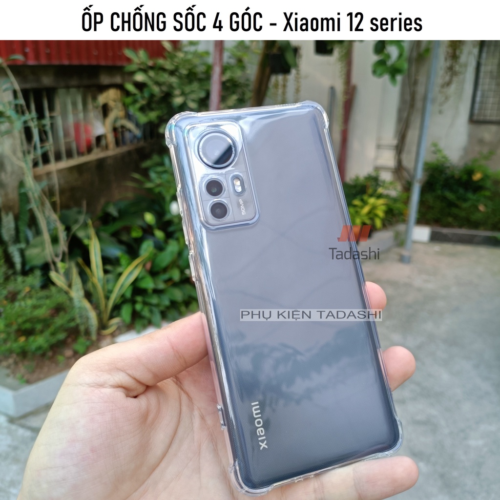 Ốp Lưng Trong Suốt Xiaomi 12/ 12X/ 12S Xiaomi 12 Pro/12S Pro, 12T/ 12T Pro/ 12 Lite Chống Sốc 4 Góc Có Gờ Bảo Vệ Camera