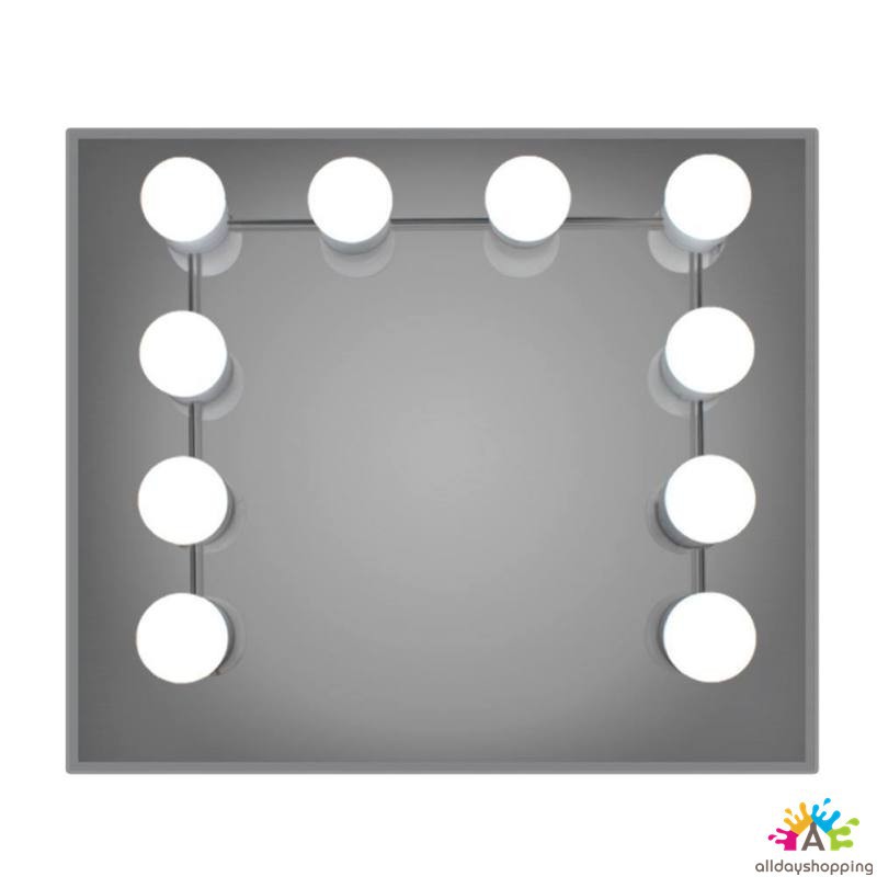 Set 10 bóng LED tròn gắn gương trang điểm chuyên dụng