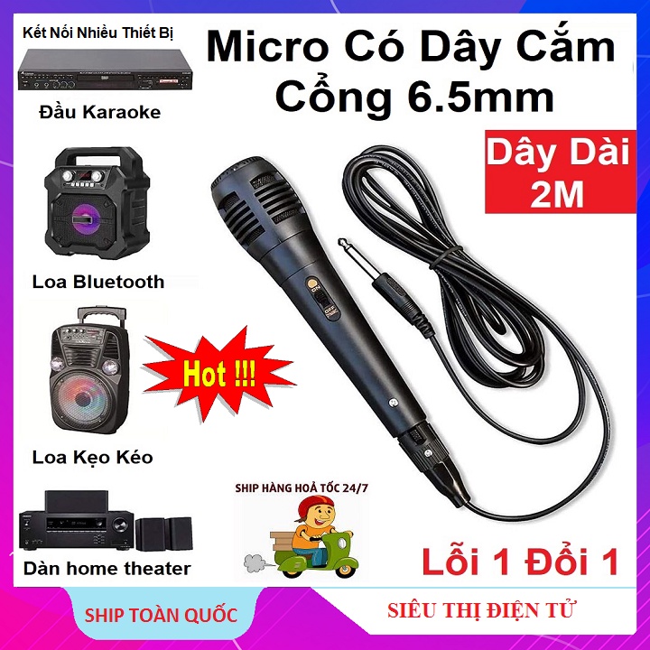 Micro P89 Hát Karaoke, Mic Có Dây Giá Rẻ, Dùng Cho Tất Cả Các Loa Kéo - Loa Hát Mini Di Động - Mixer - Amply - Trợ Giảng