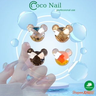 Đá khối nail đầu gấu trang trí móng