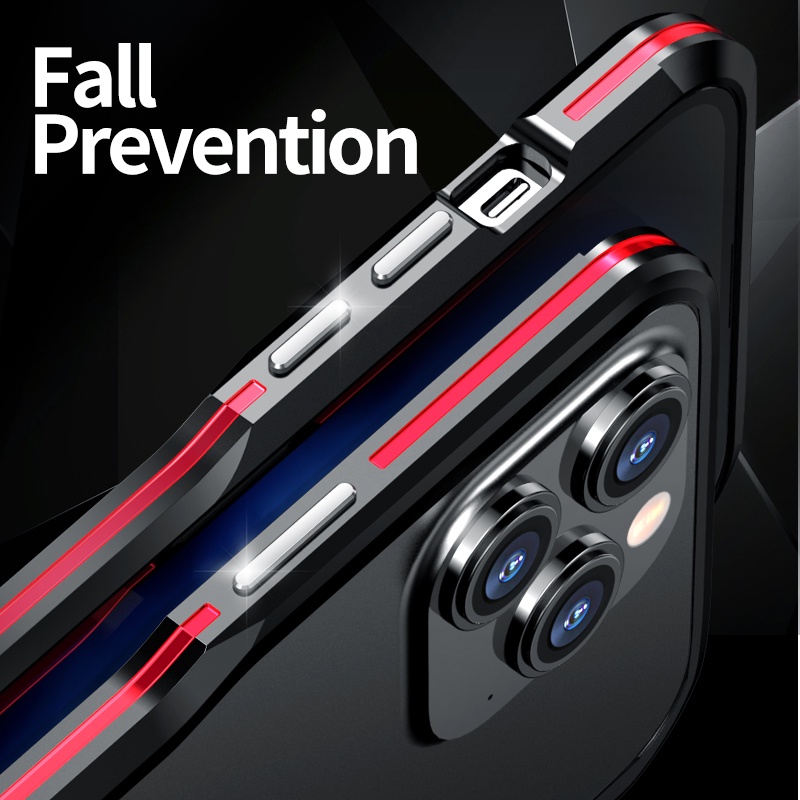 Metal Bumper Compatible For iphone 14 13 12 11 Pro Max Shockproof Armor Phone Case for iphone 14 Plus irregularly Aluminum Frame Cover
