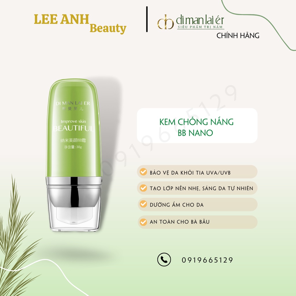 Kem Chống Nắng BB Nano Hồng Kông Dimanlaie 30g