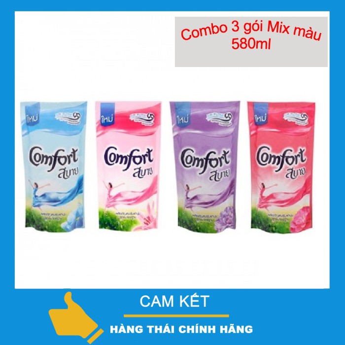 [Comfort Nhập Khẩu Thái Lan] Combo 3 GÓI NƯỚC XẢ VẢI COMFORT 580ML