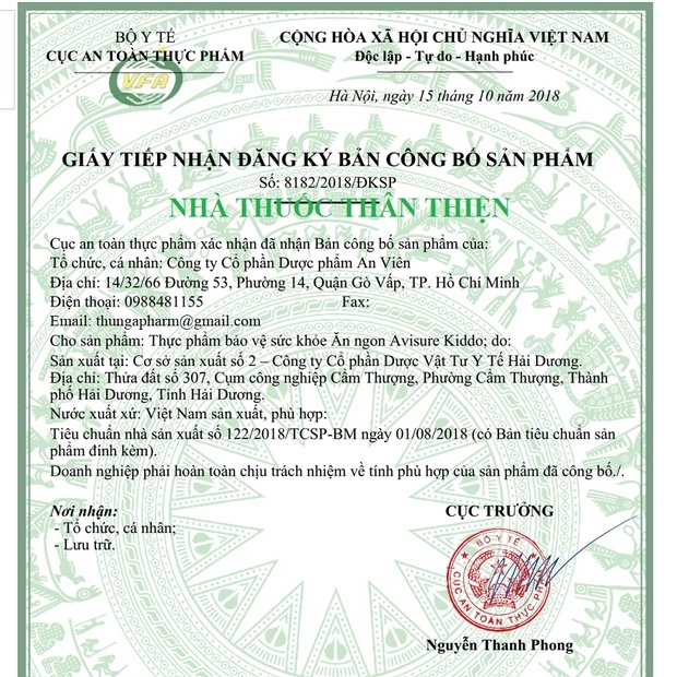 AVISURE KIDDO – Siro giúp trẻ ăn ngon, hỗ trợ tăng cường hấp thu (20 ống)