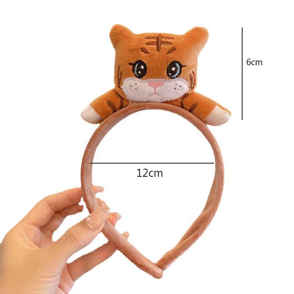 Dây buộc tóc co giãn đính búp bê nhồi bông hình hổ dễ thương cho nữ