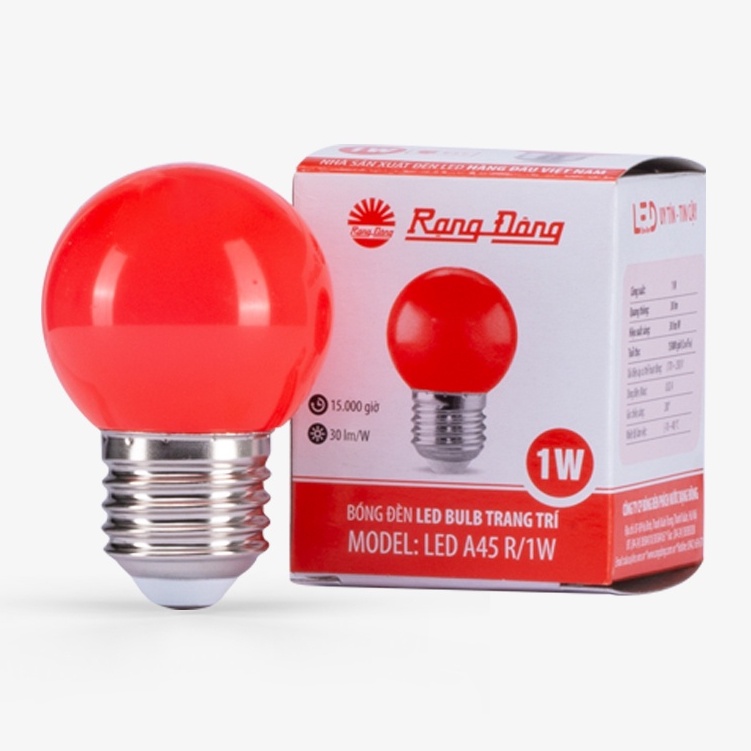 Bóng LED chanh 1W nhiều màu sắc, Hàng thương hiệu Rạng Đông uy tín, tin cậy