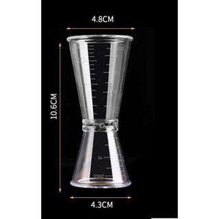Ly đong nhựa 2 đầu jigger 20-40ml
