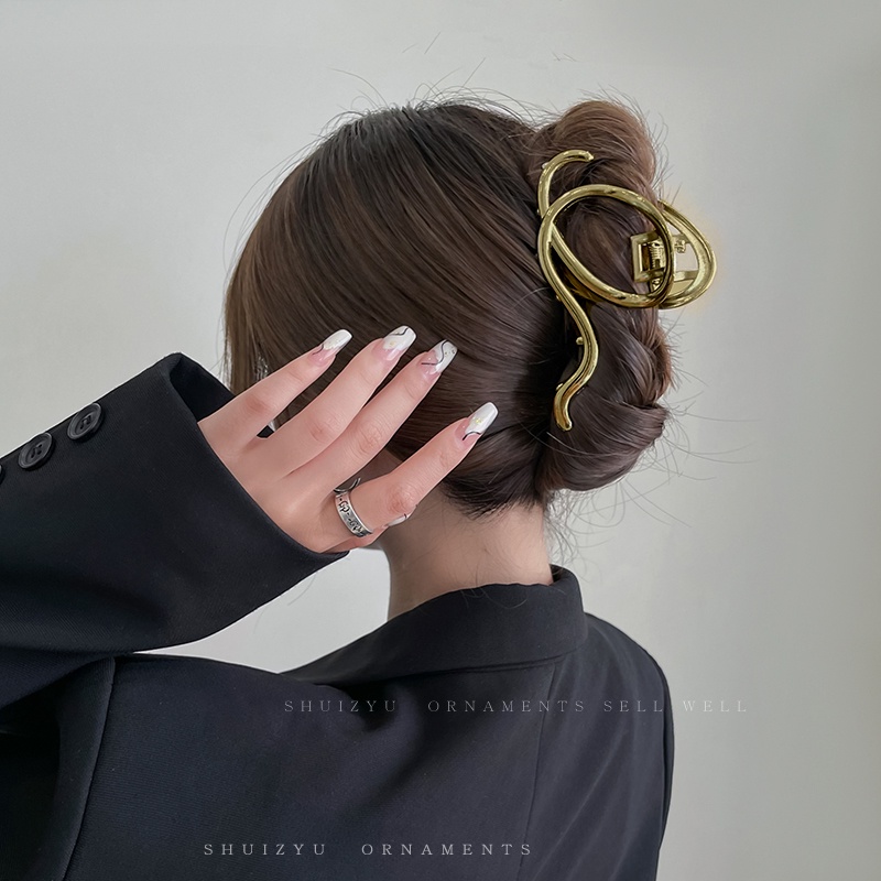 Kẹp Tóc Hình Nơ Bằng Kim Loại Phong Cách Hàn Quốc Cho Nữ