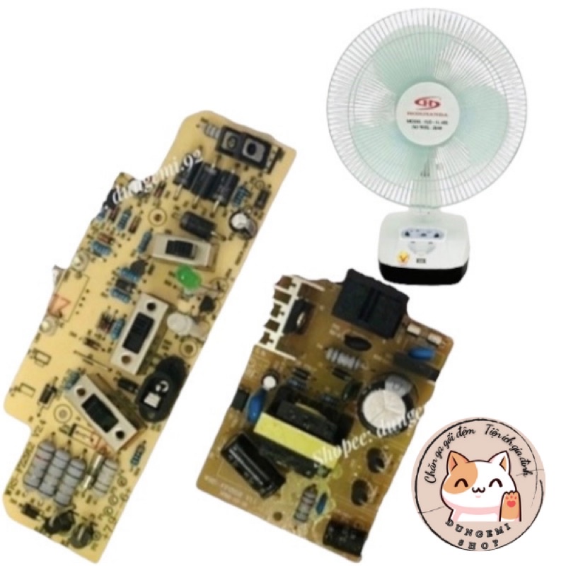 Bảng bo mạch sạc (nguồn) điều khiển quạt tích điện Honjianda 301 602 Linh kiện, phụ kiện