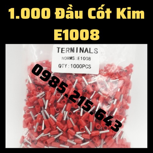 1.000 Đầu cos kim rỗng các loại, đầu cốt dây điện, cos kim rỗng, cốt kim,