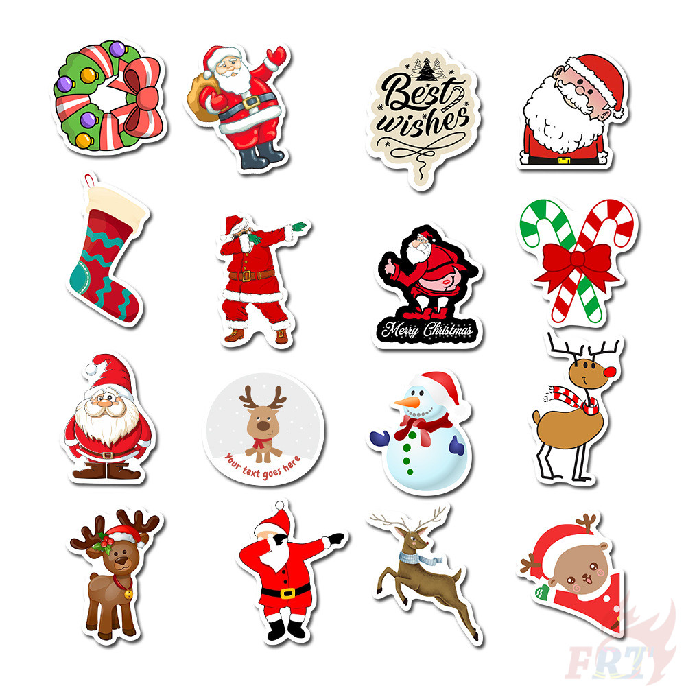❉ Merry Christmas - Series 02 Happy Festival Stickers ❉ 50Pcs/Set Waterproof DIY Fashion Doodle Decals Stickers
