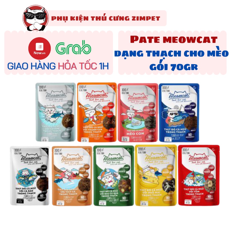 Pate Meowcat cho mèo gói 70gr - Zimpet