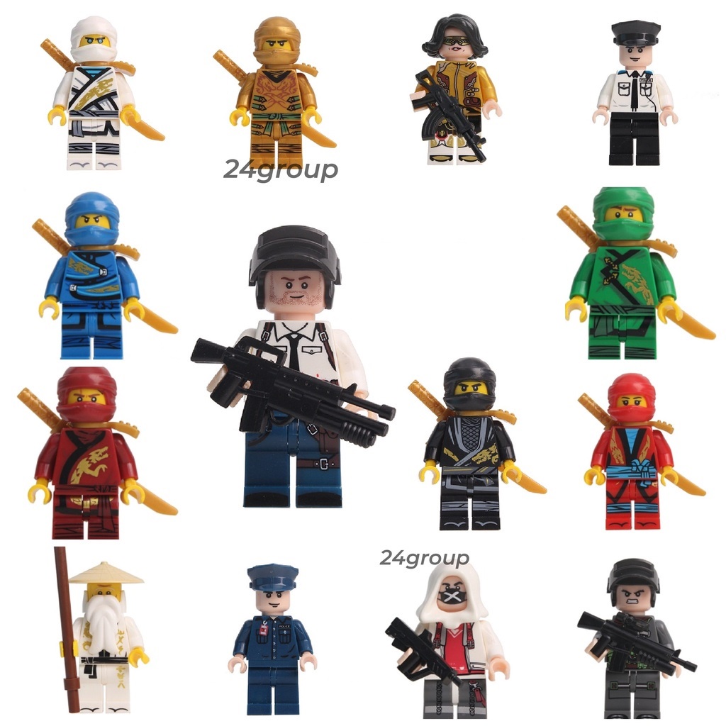 [combo] đồ chơi lego nhân vật cho trẻ em quân sự cảnh sát bộ đội đặc nhiệm lính la mã swat police