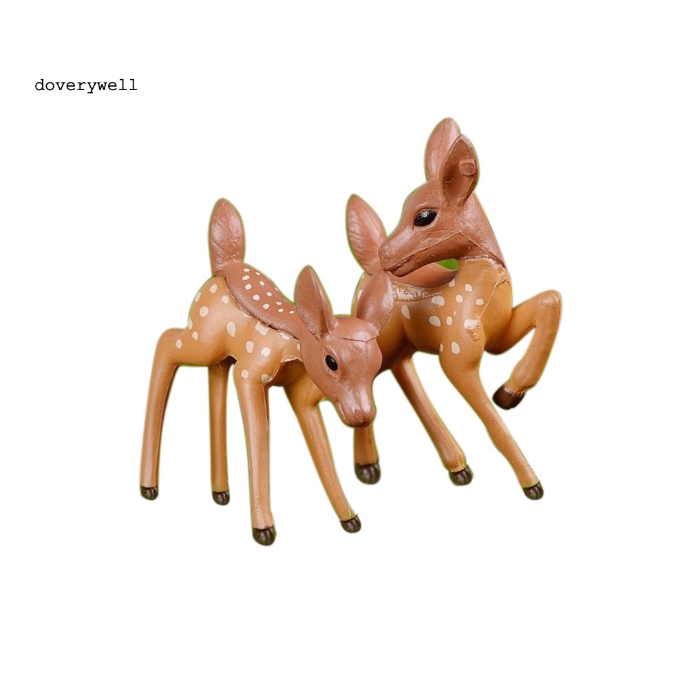 2 mô hình hươu nhỏ xinh trang trí tiểu cảnh