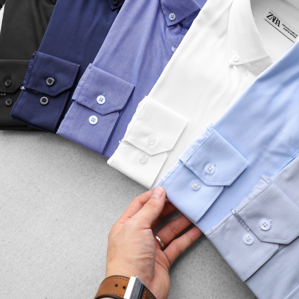 Áo Sơ Mi Nam Tay dài vải cotton lụa cao cấp chống nhăn , form công sở bigsize - 3bros