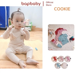 Bộ dài tay cho bé COOKIE bộ thu đông cho bé cuốn bèo chất vải Air-cool Knitwear điều hoà nhiệt 4 mùa