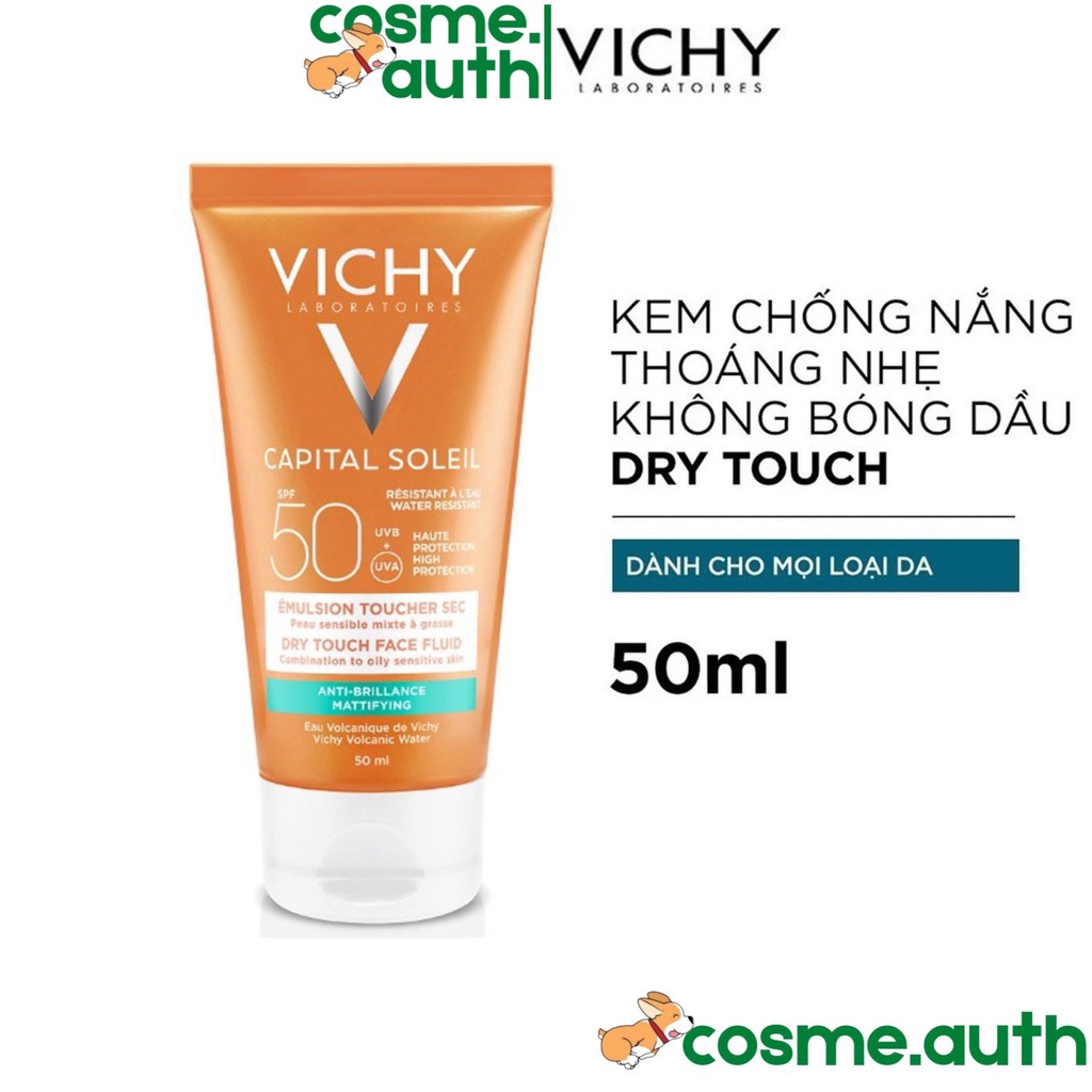 Kem Chống Nắng Vichy Ideal Soleil Mattifying Face Fluid Dry SPF 50 UVA +UVB 50ml