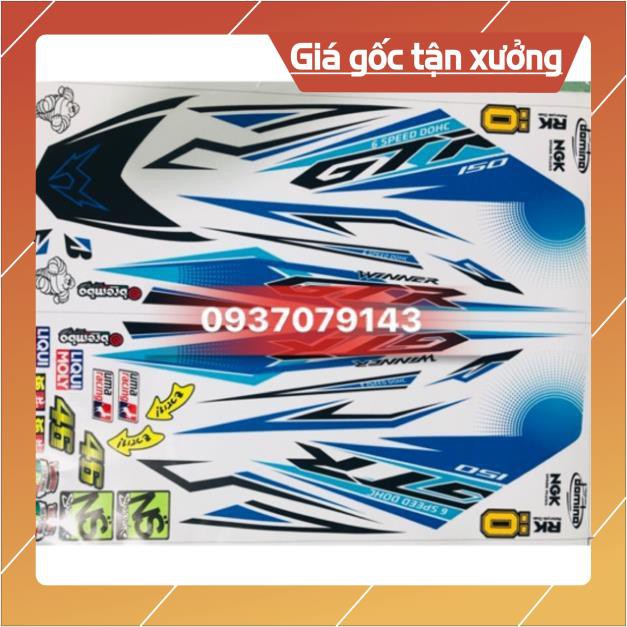 Tem rời winner trắng xanh GTR