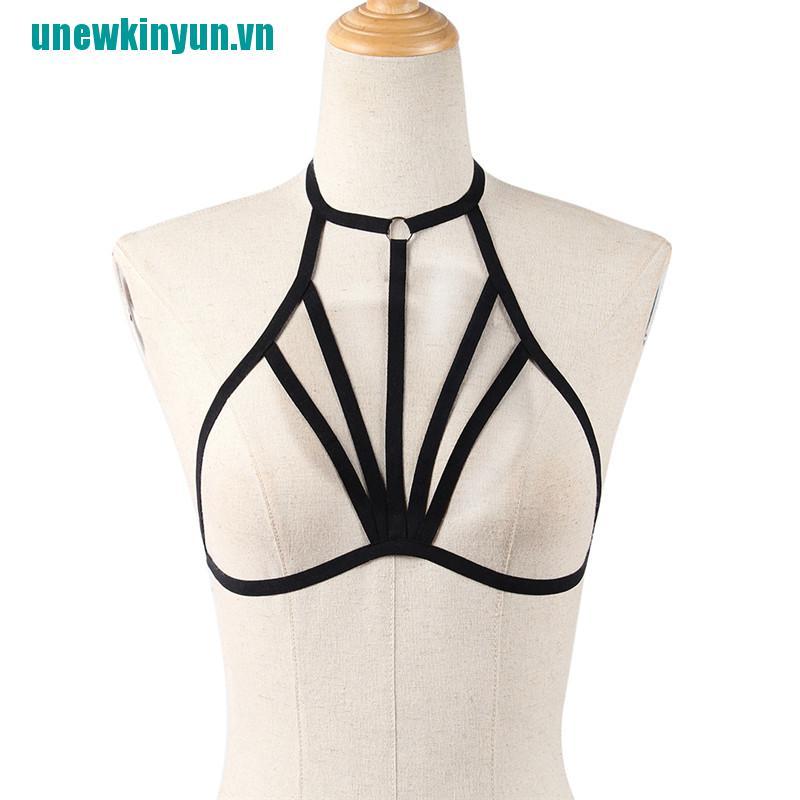 Yun♪Dây Áo Ngực Co Giãn Phong Cách Goth Cho Nữ