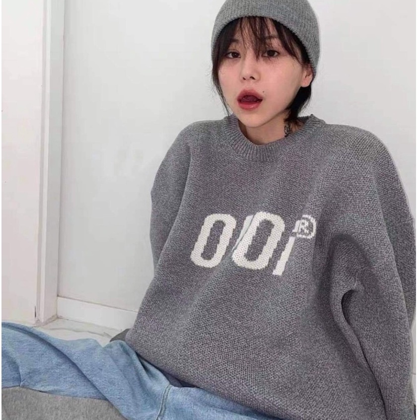 Áo len lót nỉ unisex form rộng freesize/ Áo nỉ OIOI oversize Hàn Quốc