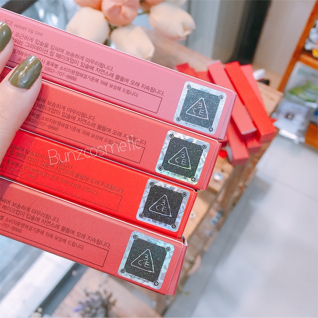 Son kem lì 3ce Velvet Lip Tint