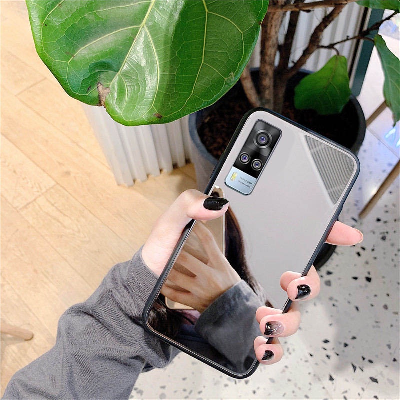 Ốp điện thoại mềm tráng gương cho Vivo Y31 Y51 2020 Y31 2021 Y30 X50 Pro Y20 Y20S Y20i Y12S
