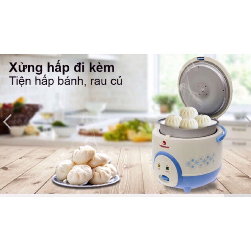 [Chính Hãng] Nồi Cơm Điện Mini Đa Năng Happy Cook (0.6-1.2L) Thiết Kế Đẹp, Nấu Cơm Ngon, Bảo Hành 12 Tháng