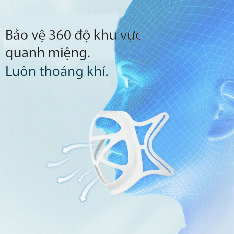 Miếng đệm lót khẩu trang 3D bằng silicon thông thoáng chống trôi son chống mờ mắt kính