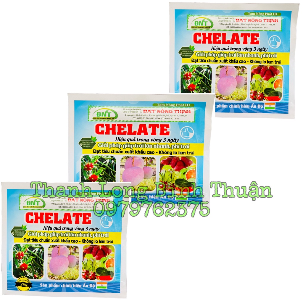 Phân Bón Chuyên Thanh Long - Chelate - Trái Lớn Nhanh Phì Trái Trong Vòng 3 ngày - Không Lem Trái - Gói 20g
