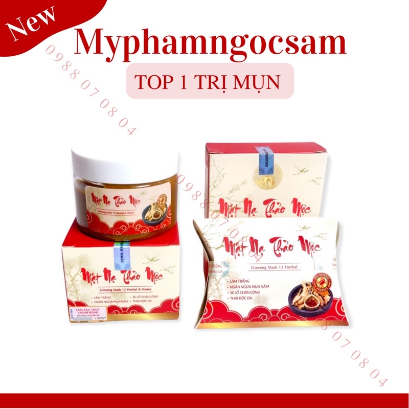 Mặt Nạ Ngọc Sâm Ngừa Mụn Trắng Da