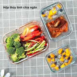 hộp đựng cơm chia ngăn - hộp đựng cơm thủy tinh chia ngăn