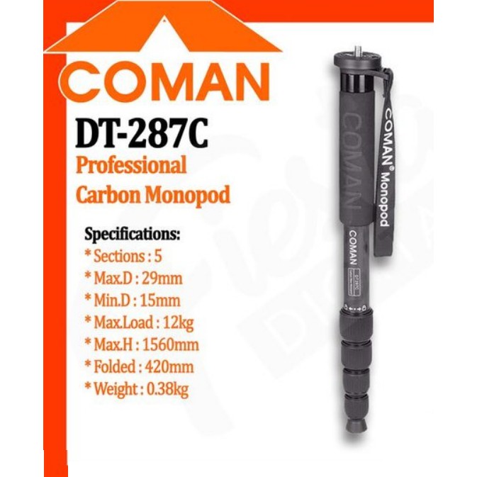 CHÂN ĐƠN MÁY ẢNH COMAN MONOPOD DT-287C