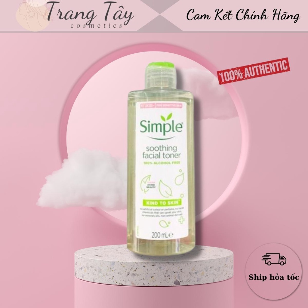 Toner không chứa cồn Simple Soothing Facial