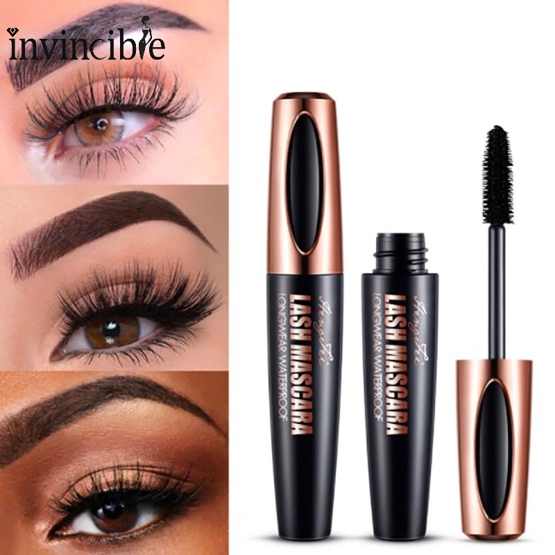 Mascara Sợi Tơ 4D Màu Đen Kháng Nước Chống Mồ Hôi Lâu Trôi Nhanh Khô Chuốt Mi Cong Vút Và Dày Hơn